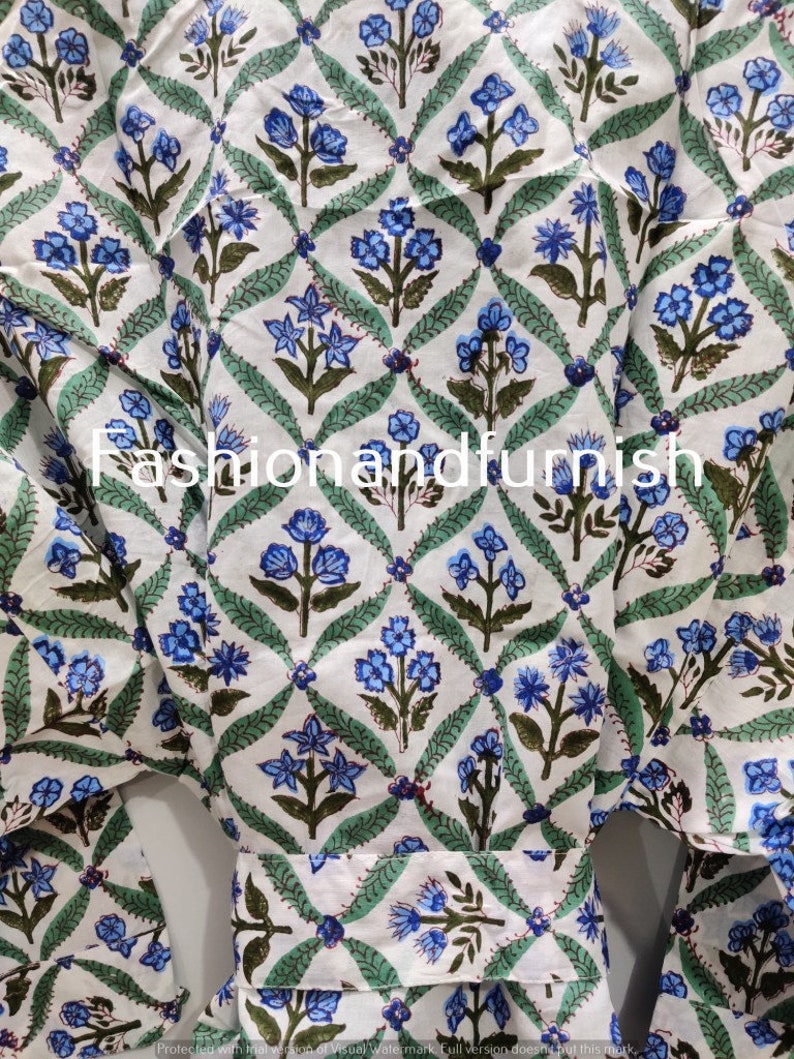 Indian gown Beautiful bridal kimono Floral Print robes bridesmaid kimono robe printed organic #508 Indian floral robe floral kimono