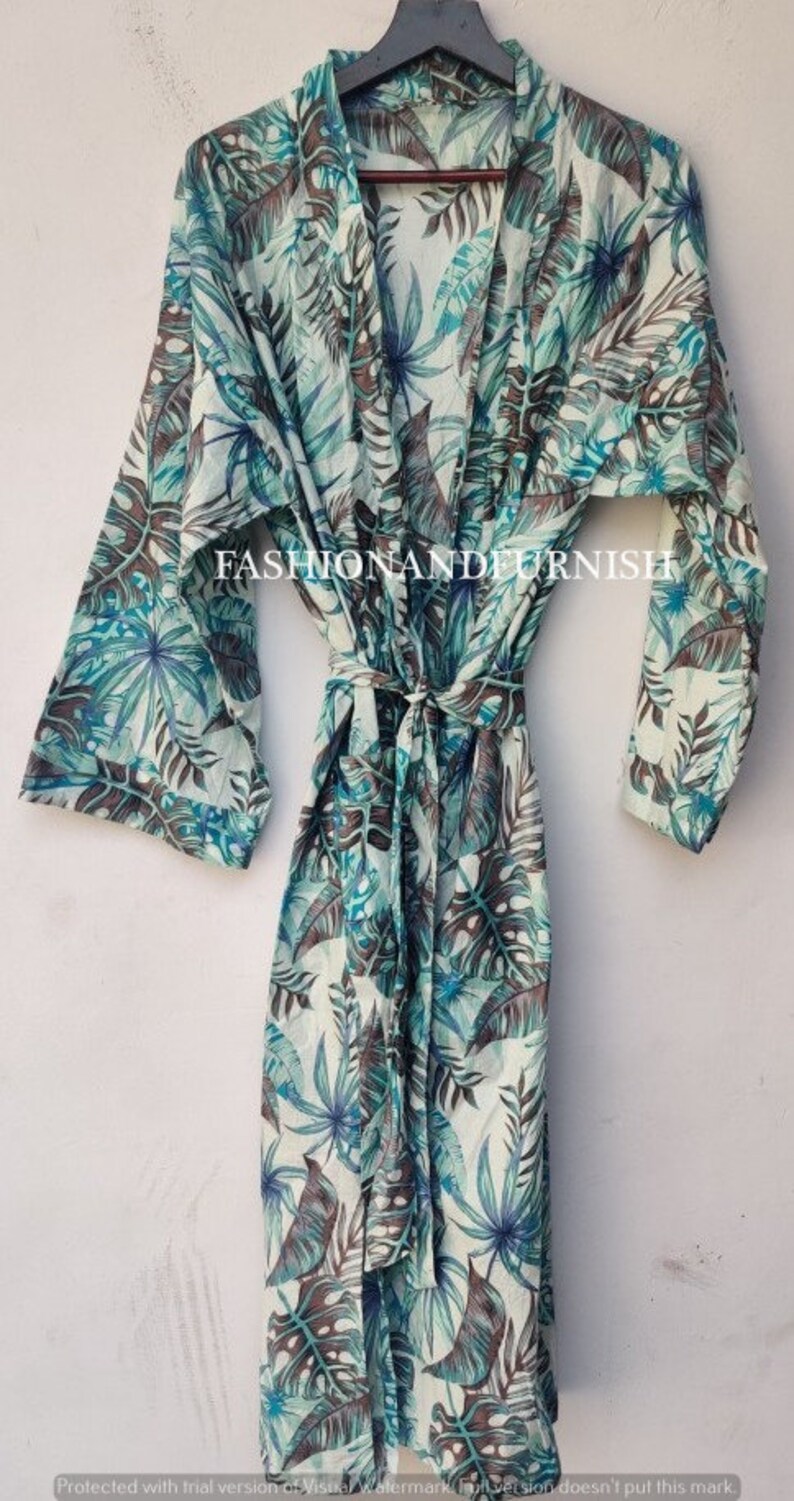 wrap dress Cotton Kimono Robe Soft and comfortable Bath robes Robes Women Robe Indian Cotton Kimono Robe House Coat Robe light weight