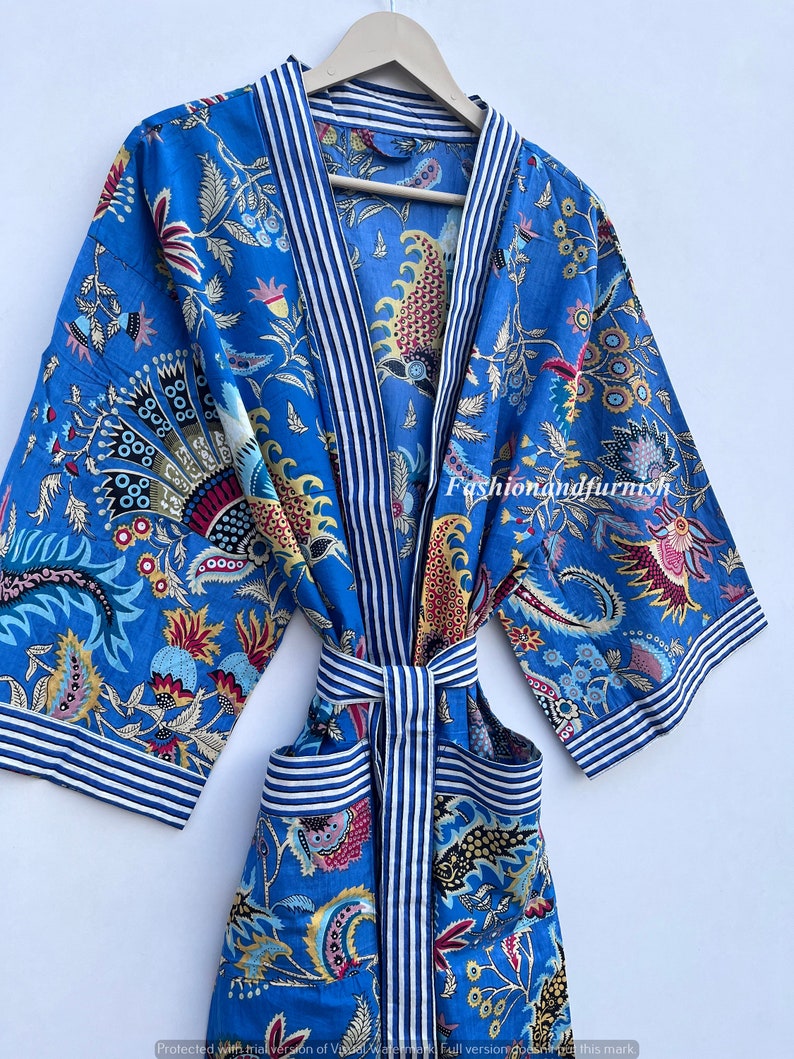 100% Cotton kimono Robes Beautiful Cotton Kimono Dress Express Delivery Dressing Gown Cotton Kimono Free Delivery Bridesmaid Gift Bestseller zdjęcie 8