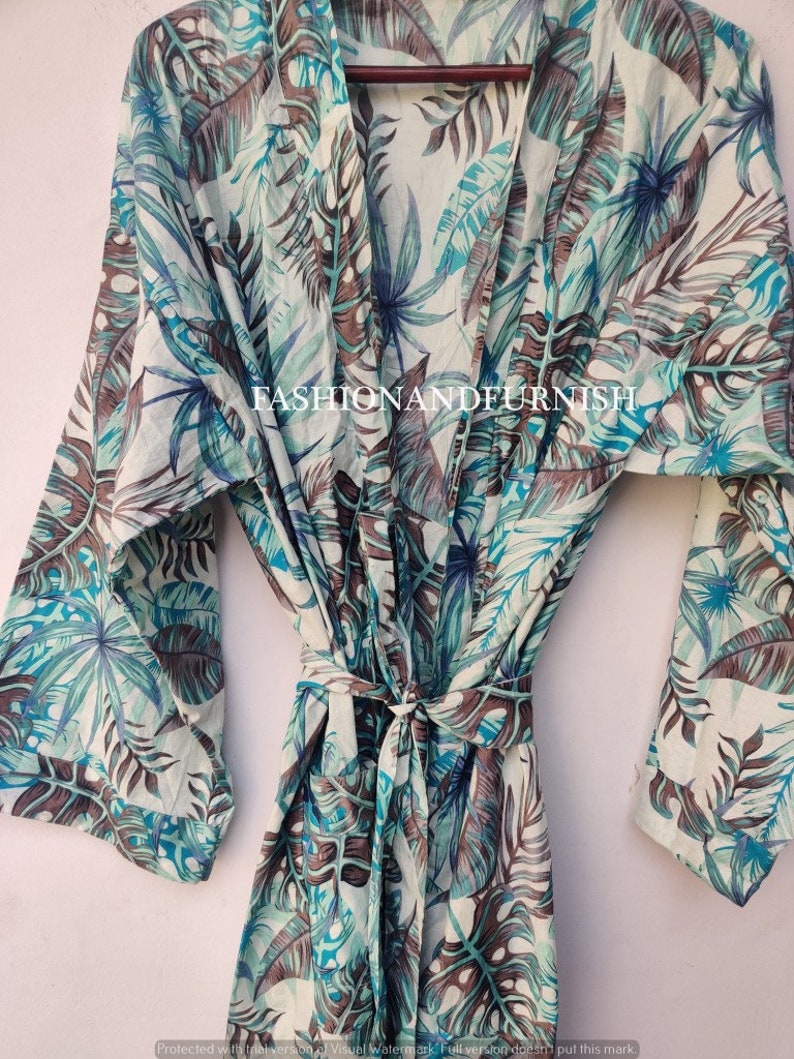 wrap dress Cotton Kimono Robe Soft and comfortable Bath robes Robes Women Robe Indian Cotton Kimono Robe House Coat Robe light weight