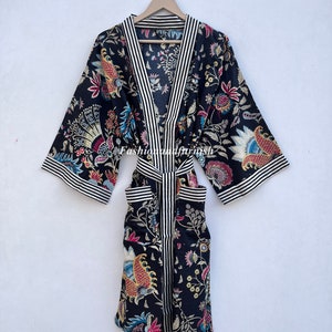 100% Cotton kimono Robes Beautiful Cotton Kimono Dress Express Delivery Dressing Gown Cotton Kimono Free Delivery Bridesmaid Gift Bestseller zdjęcie 7