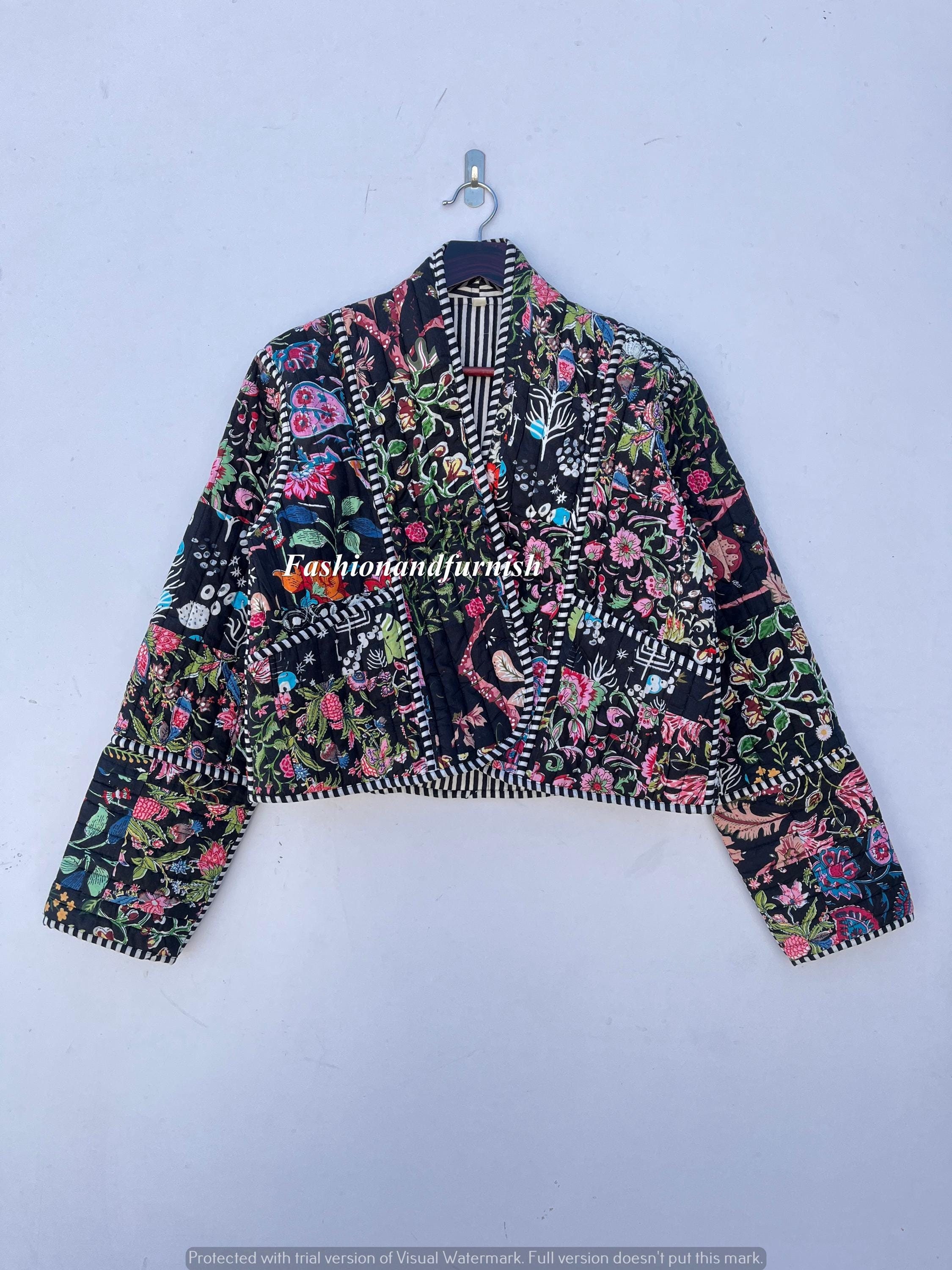 Veste Damassée Fuchsia Et Noire Taille 44/46 - Très Bon état Occasion - Coupe Regular