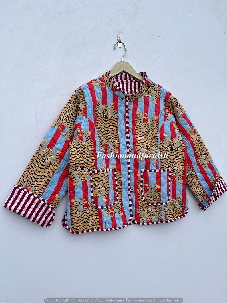 Handmade Patchwork Cotton Quilted Jacket: Reversible Boho Coat - Etsy