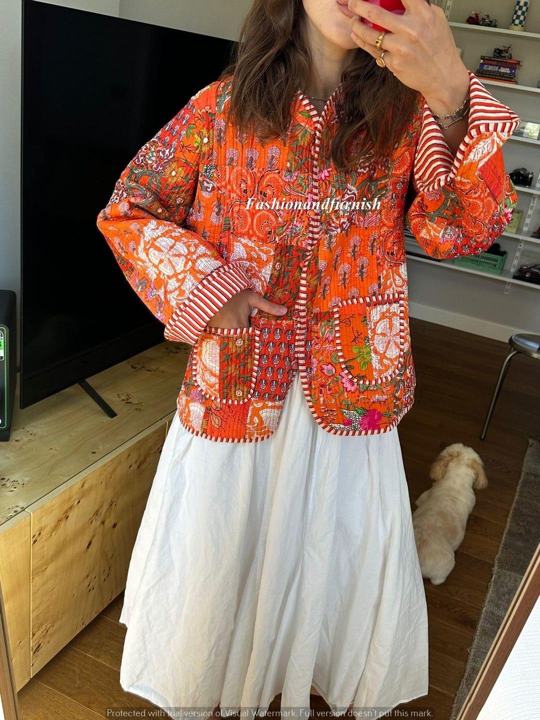 Handmade Patchwork Cotton Quilted Jacket: Reversible Boho Coat - Etsy