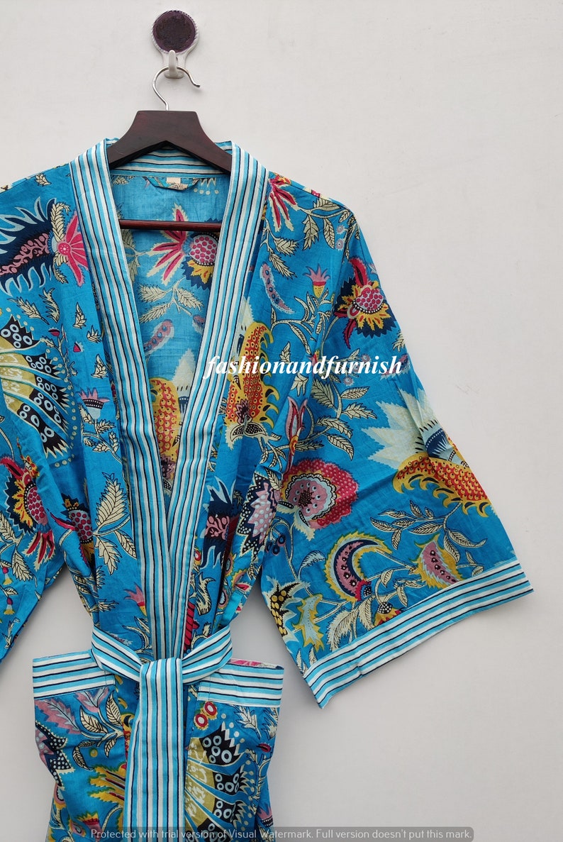 100% Cotton kimono Robes Beautiful Cotton Kimono Dress Express Delivery Dressing Gown Cotton Kimono Free Delivery Bridesmaid Gift Bestseller zdjęcie 4