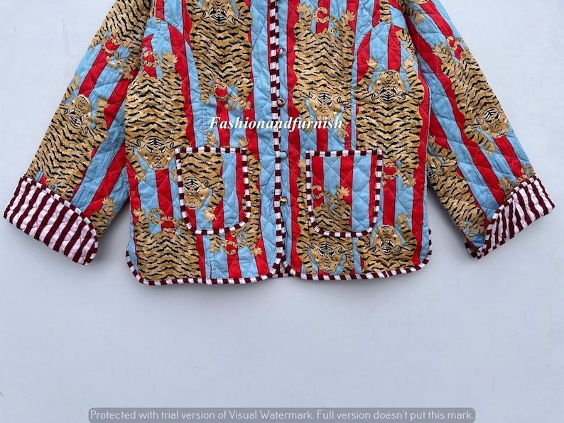 Handmade Patchwork Cotton Quilted Jacket: Reversible Boho Coat - Etsy