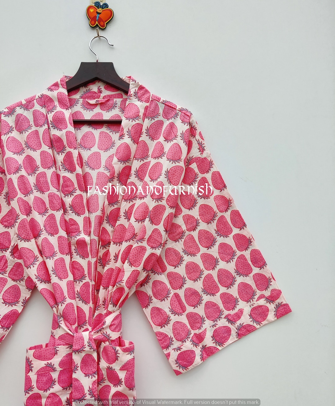 Lightweight Cotton Kimono Robe, Tiger Print, Loungewear - Etsy