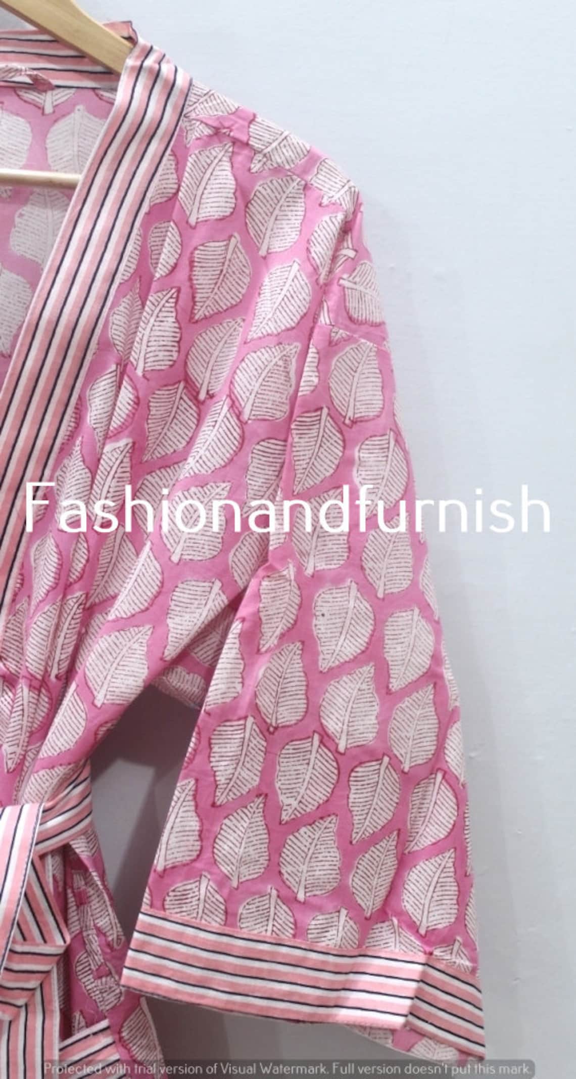 100 Cotton Kimono Indian Kimono Robes Printed Dressing Gown Etsy