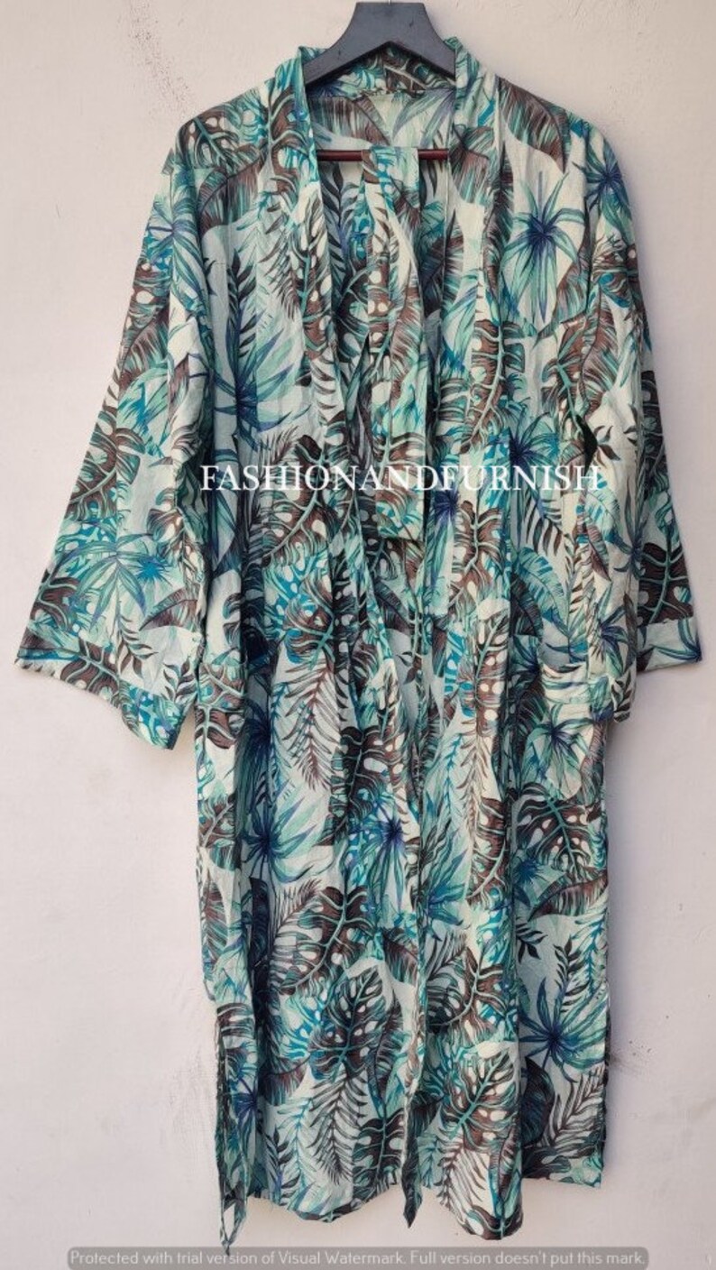 wrap dress Cotton Kimono Robe Soft and comfortable Bath robes Robes Women Robe Indian Cotton Kimono Robe House Coat Robe light weight