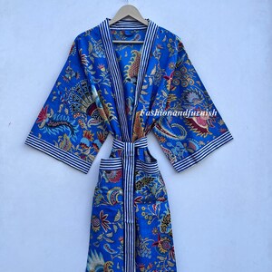 100% Cotton kimono Robes Beautiful Cotton Kimono Dress Express Delivery Dressing Gown Cotton Kimono Free Delivery Bridesmaid Gift Bestseller zdjęcie 9