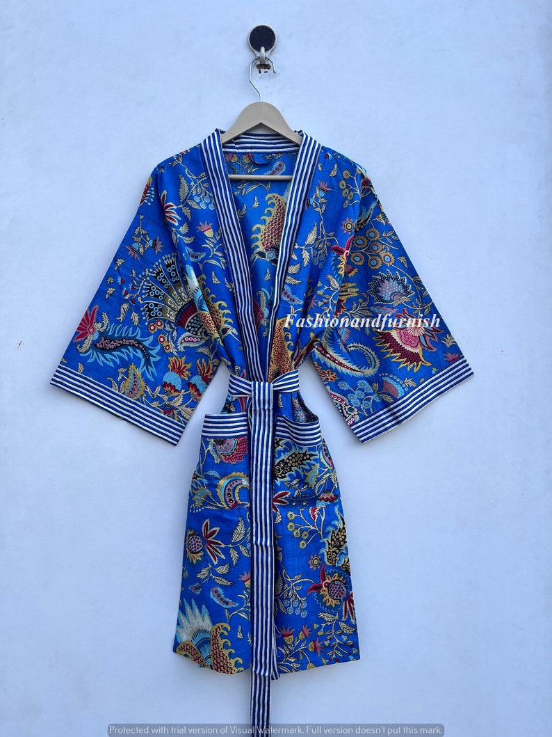 100% Cotton kimono Robes Beautiful Cotton Kimono Dress Express Delivery Dressing Gown Cotton Kimono Free Delivery Bridesmaid Gift Bestseller image 9