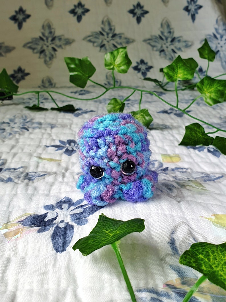 colorful unique artdecor Handmade Gift celestial accessories Adopt a magicalcute present Surprise Crochet Shooting Star Octopus