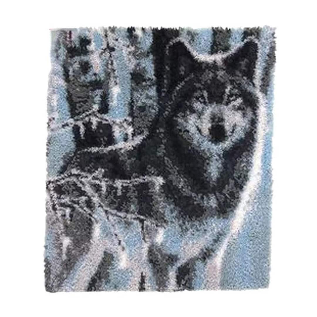 Snow Wolf Latch Hook Rug Kits for Beginners Latch Hook Kit for Etsy