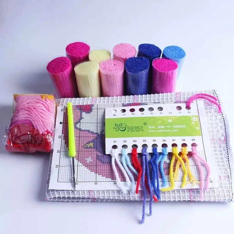 Latch Hook for Beginners Latch Hook Rug Kits Carpet Embroidery Etsy