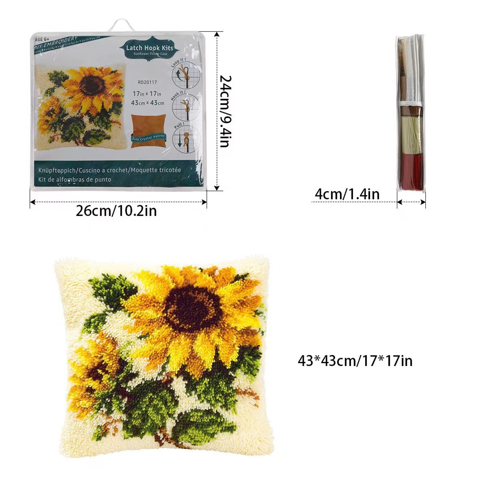 Latch Hook Pillow Kit DIY Latch Hook Pillow Kits Carpet Etsy