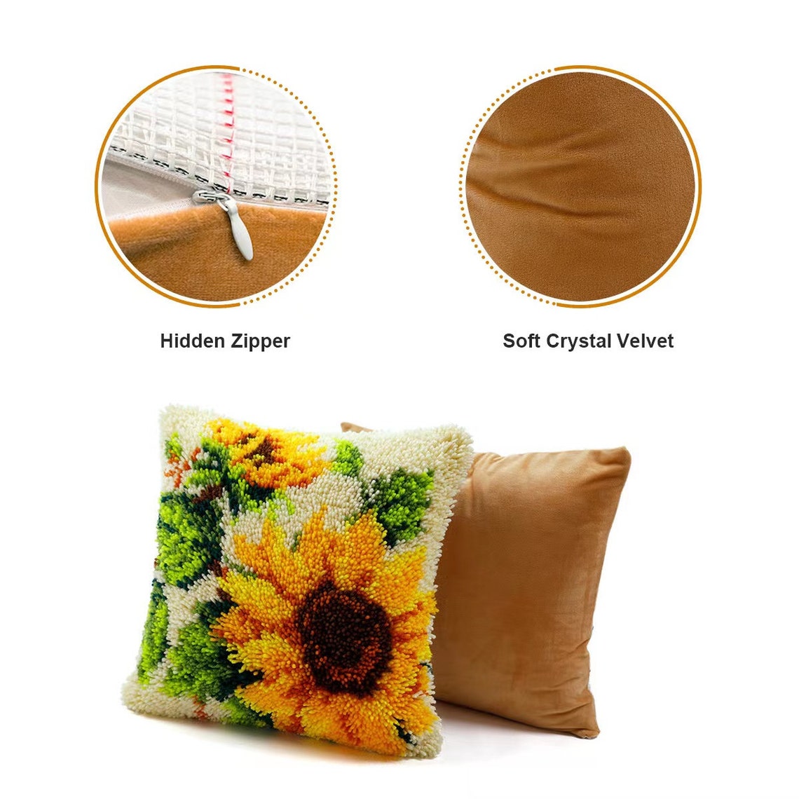 Latch Hook Pillow Kit DIY Latch Hook Pillow Kits Carpet Etsy
