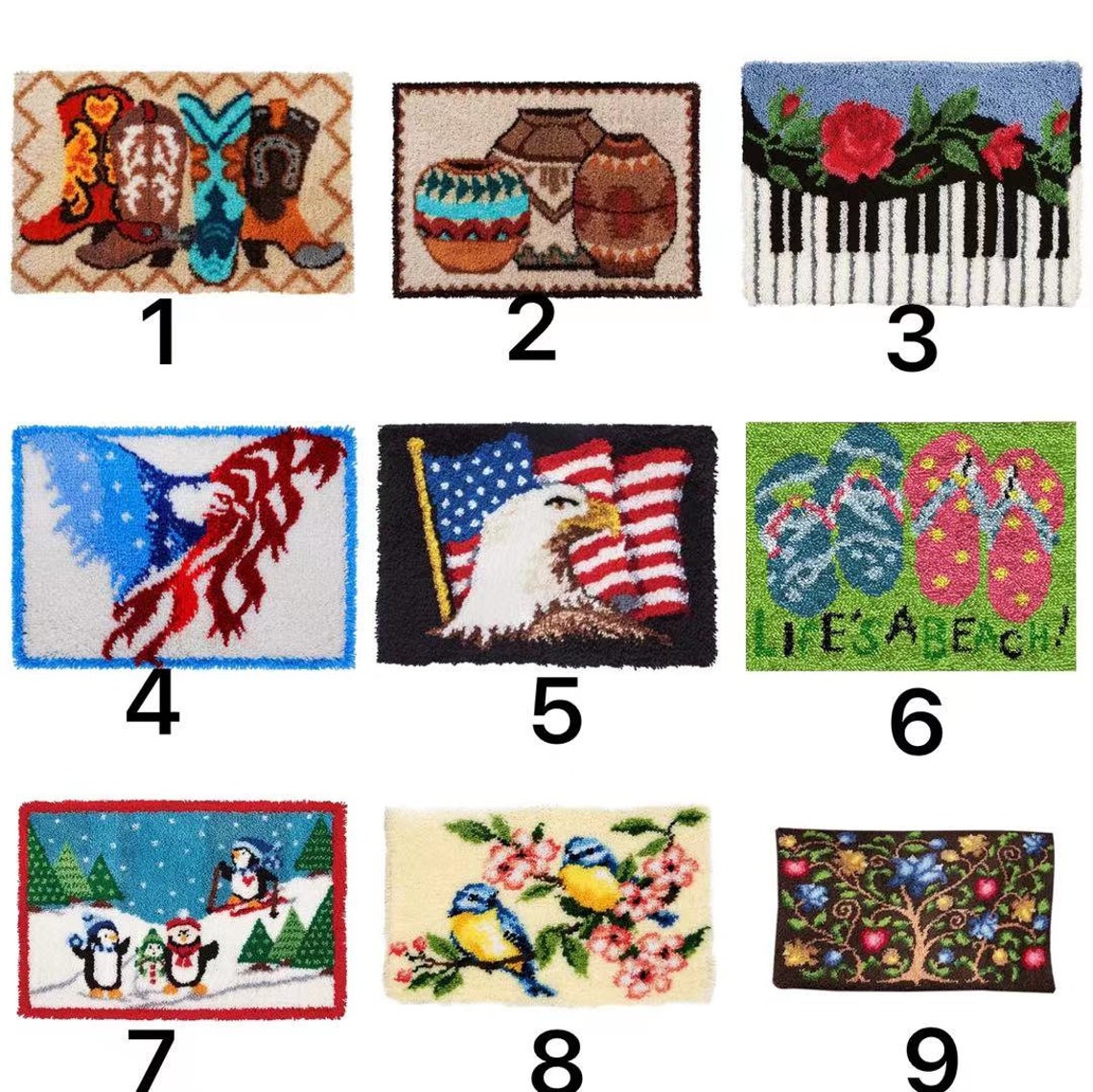 Latch Hook for Beginners Latch Hook Rug Kits Carpet Embroidery Etsy