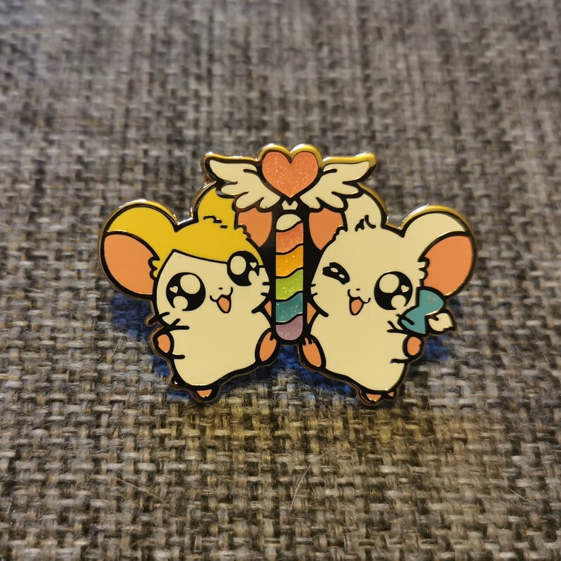 Hamtaro /& Bijou hard enamel pin
