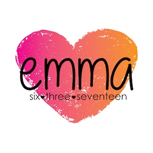 Ombre Heart Bat Mitzvah Logo