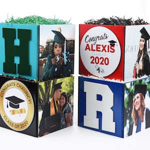 Custom Graduation Photo Cube Gift Centerpiece for Party Event Decor