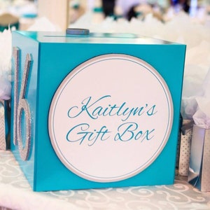 Personalized Sweet Sixteen Gift Card Box
