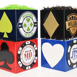 Custom Casino Poker Photo Cube Centerpiece for Birthday Party Bar Mitzvah Event Decor