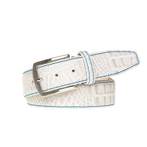 Antique Faux Crocodile Belt Snow Etsy