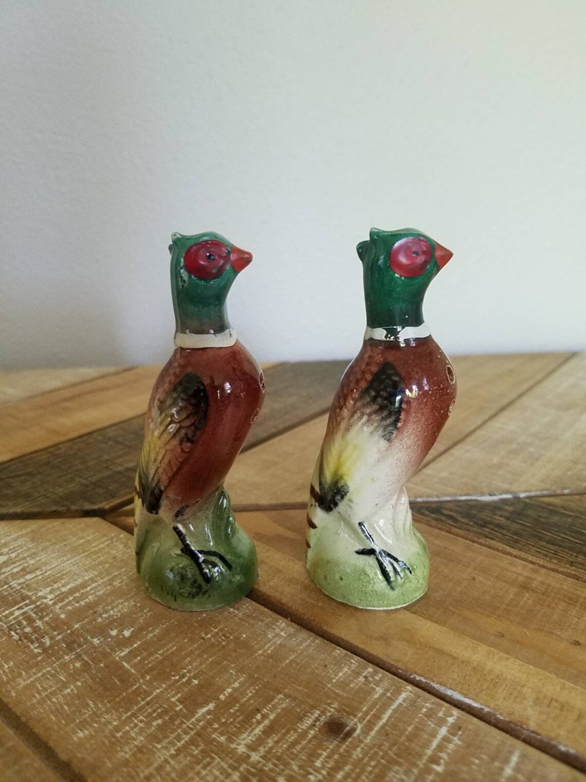 Japan Pheasant Salt and Pepper Shakers Porcelain Salt and Etsy