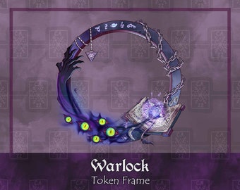 Warlock D&D Token Frame/Digital Token/Tabletop/Dungeons And Dragons/Pathfinder/Foundry VTT/Roll20