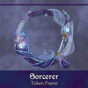 Sorcerer D&D Token Frame/Digital Token/Tabletop/Dungeons And Dragons/Pathfinder/Foundry VTT/Roll20