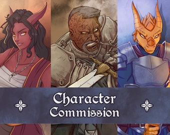 Dungeons And Dragons/D&D Custom Character Commission/DnD/Pathfinder/Tabletop RPG Character Art/Novel Art/Custom Art