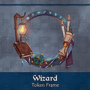 Zauberer D&D Token Rahmen/Digitaler Spielstein/Tabletop/Dungeons And Dragons/Pathfinder/Gießerei VTT/Roll20
