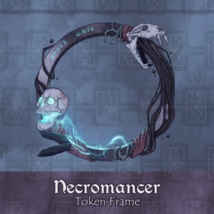 Necromancer D&D Token Frame/Digital Token/Tabletop/Dungeons And Dragons/Pathfinder/Foundry VTT/Roll20