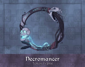 Necromancer D&D Token Frame/Digital Token/Tabletop/Dungeons And Dragons/Pathfinder/Foundry VTT/Roll20