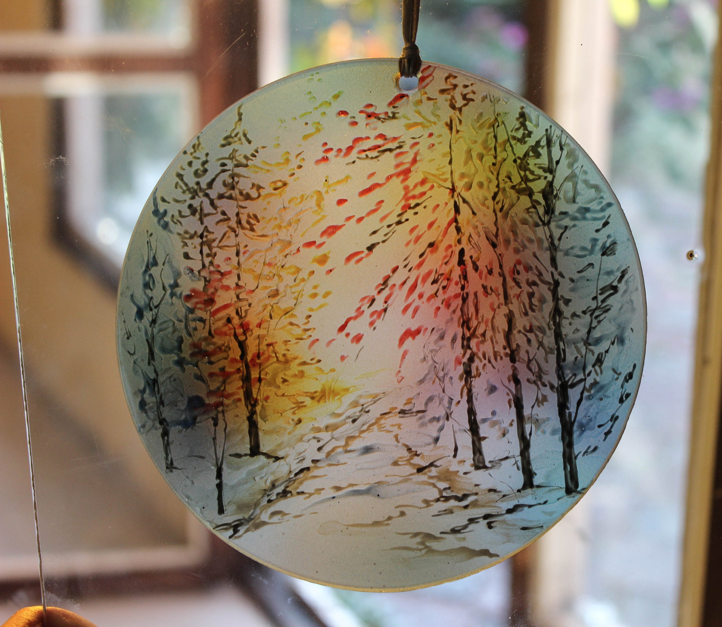 Suncatcher Sun Catcher Christmas ornaments Glass ornament Etsy