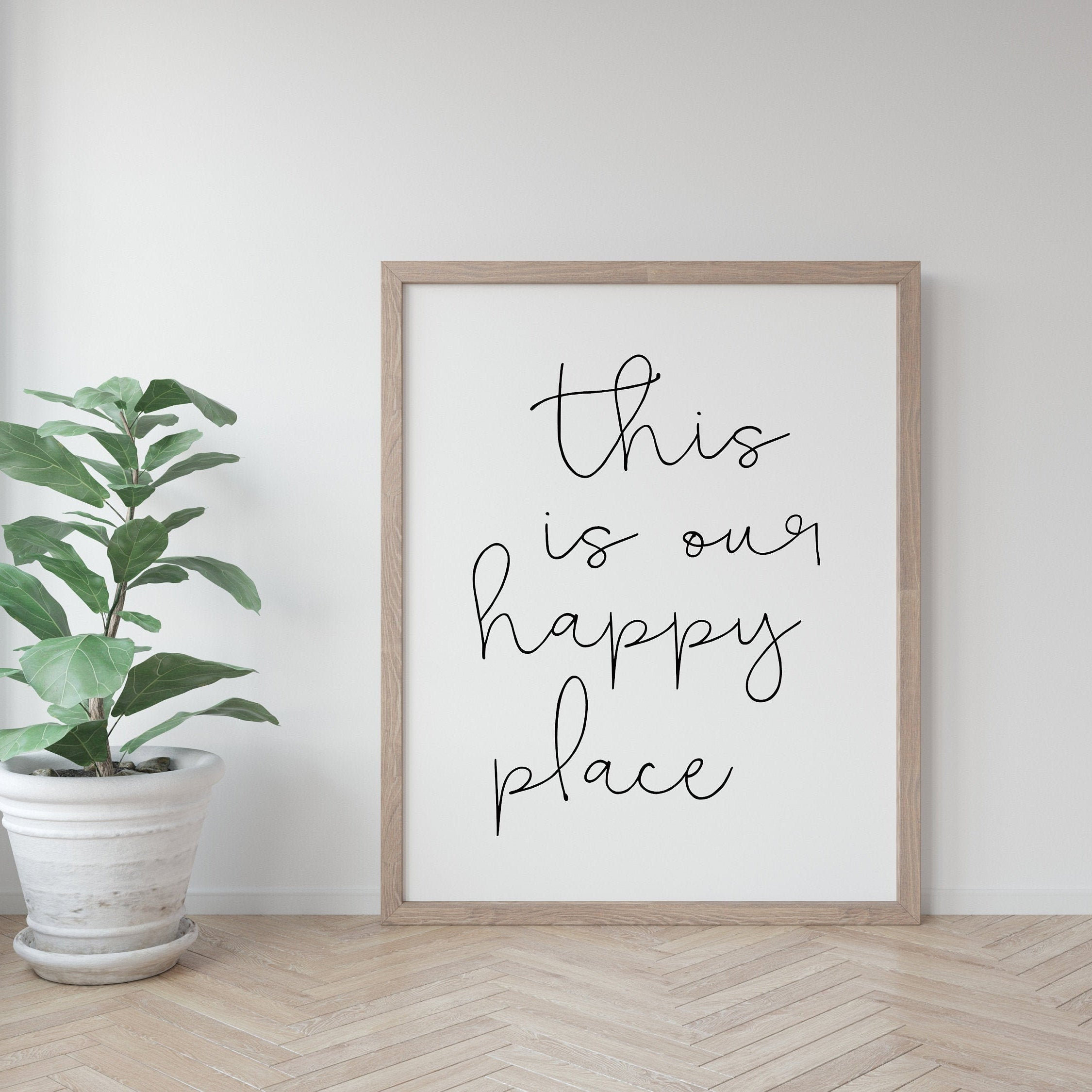 This is Our Happy Place Printable Wall Art Quote Wall Art Etsy
