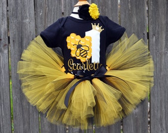 bumble bee first birthday outfit