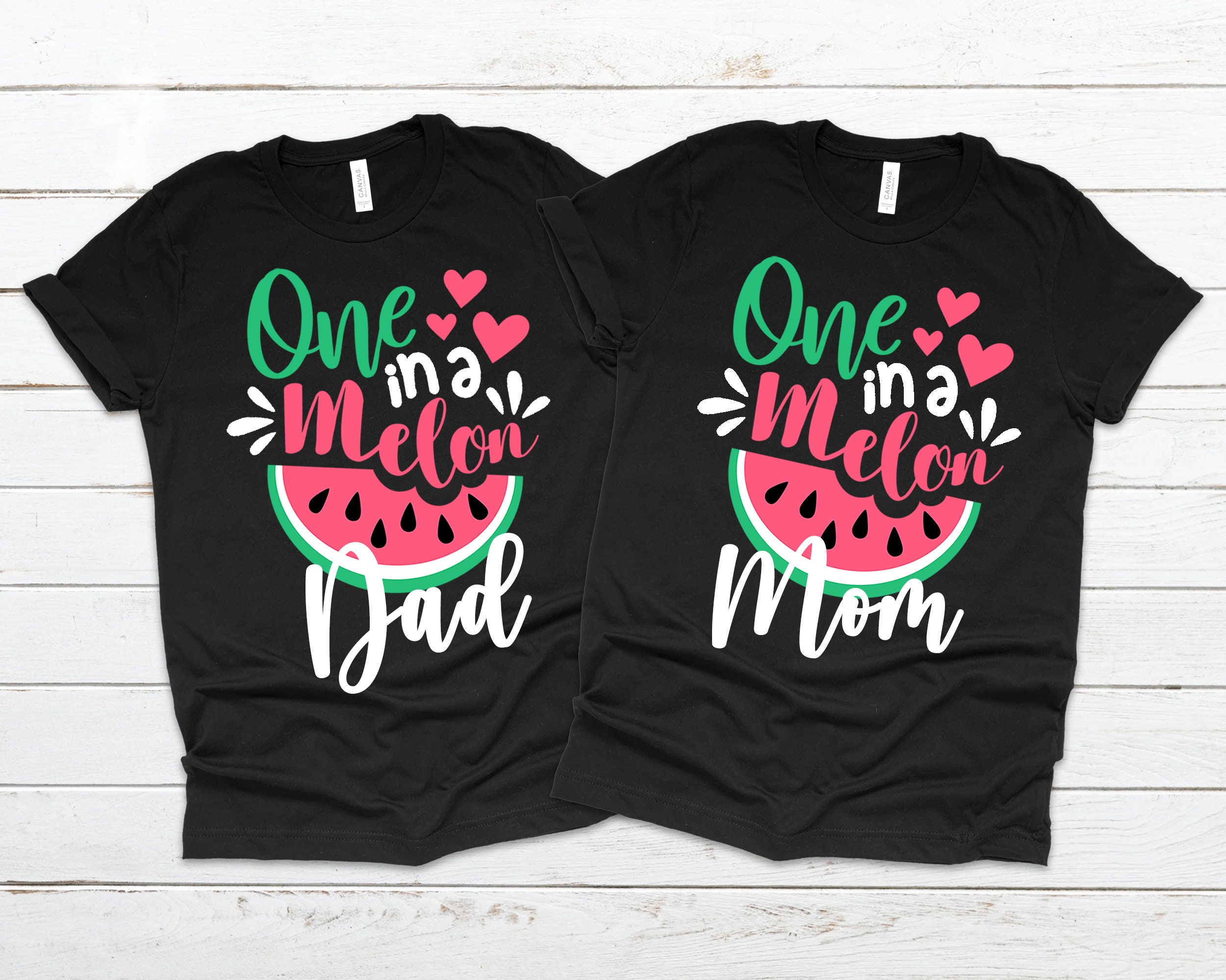 One in A Melon Black Family Shirts Family Birthday Shirts | Etsy