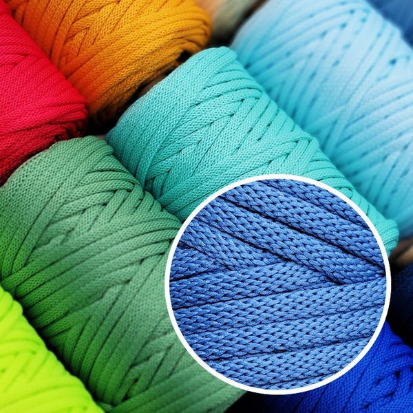6.0MM Chunky Crochet Polyester Yarn 70yards a Full Roll Perfect for Macrame & Knitting Polyester yarn String