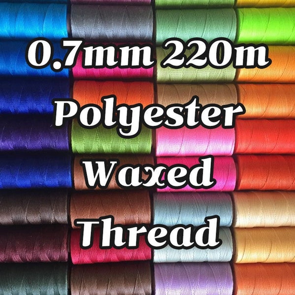 0.7mm Waxed Polyester Thread DIY Craft Macrame Knotting Jewelry Making cord