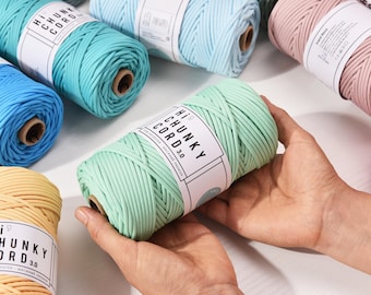 3MM Lightweight Polyester Braid Rope Chunky Polyester String 100meters Perfect for Macrame Bag Making