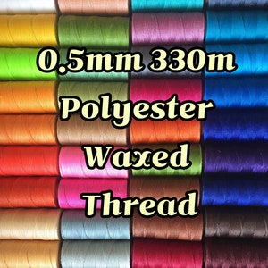 RITZA 25 Tiger Waxed Thread 0.6mm in 20 Colours/polyester Thread