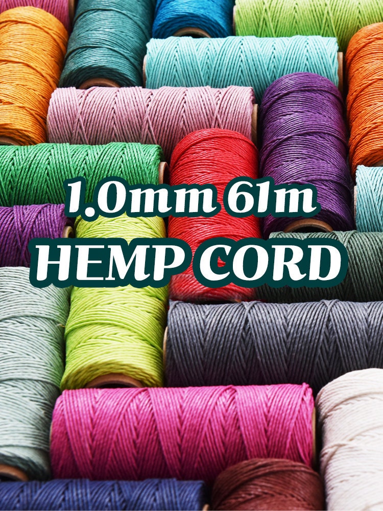 TRINGKY 16 Colors Waxed Hemp Cord 1mm 4 Cards Flax String Colored Wax  Coated Thread Colorful Twine for Jewelry Bracelet Making 