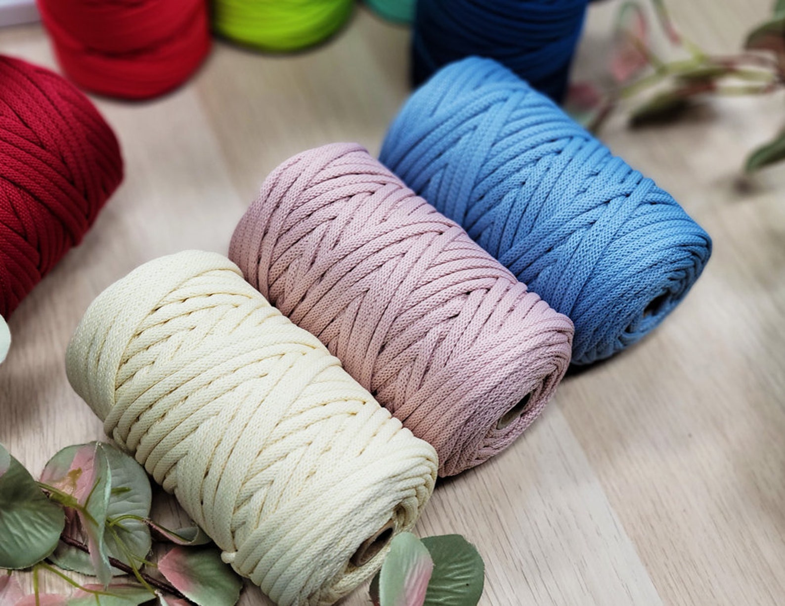 6.0MM Chunky Crochet Polyester Yarn 70yards a Full Roll Perfect for