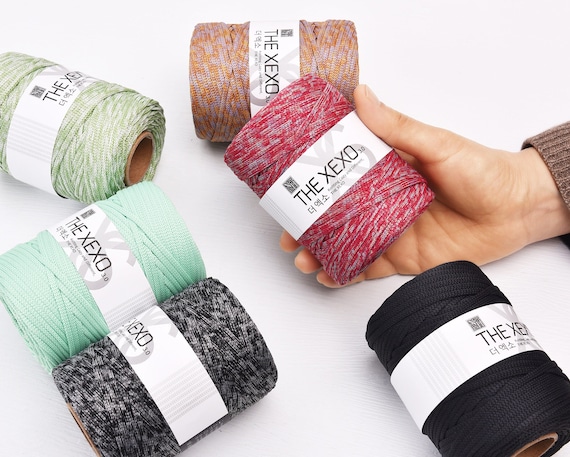 3mm Polyester Knitting Yarn Tube Yarn Lightweight Crochet Cord
