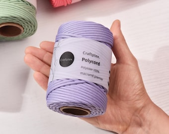 3mm Chunky Polyester Braid Rope, 54 meters, Macrame Knotting Cord