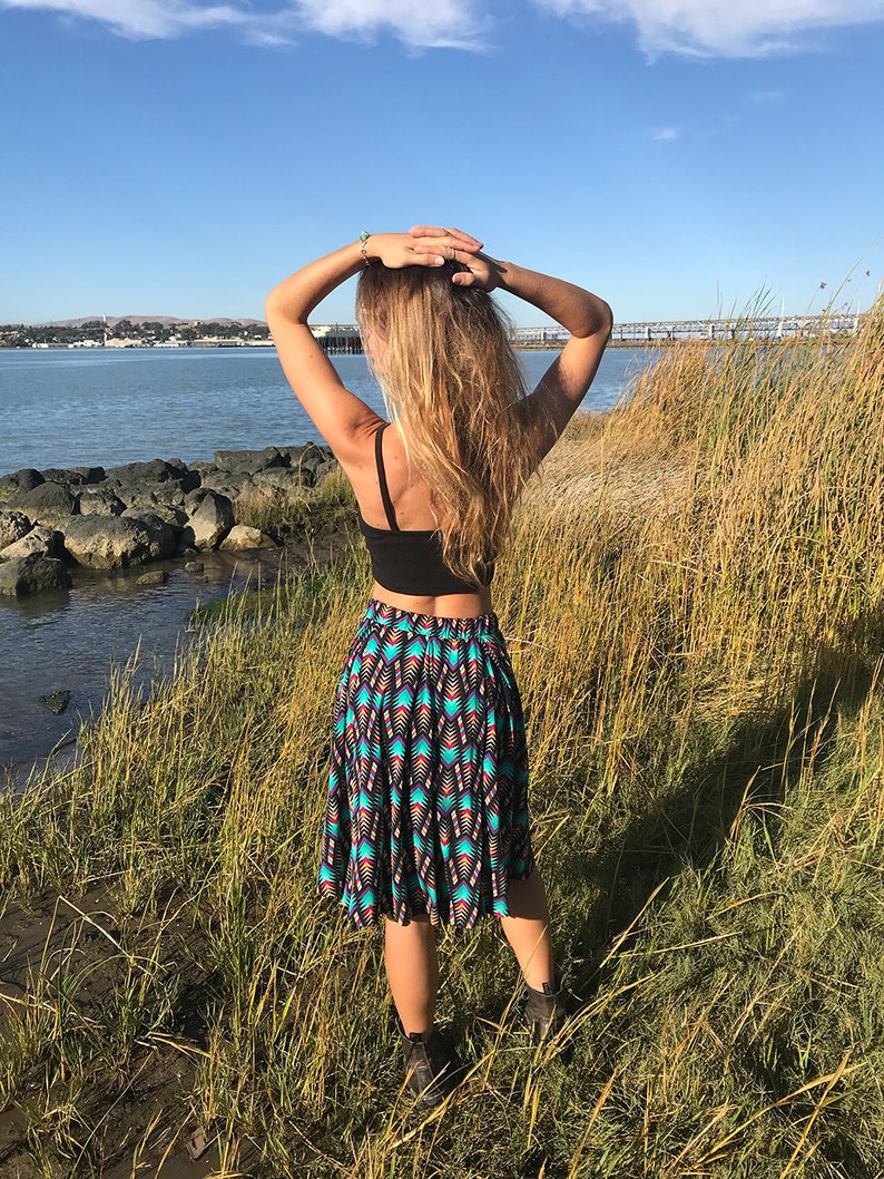90s LulaRoe Diamond Print Skirt Rainbow Colorful 90s Vintage Unique Abstract