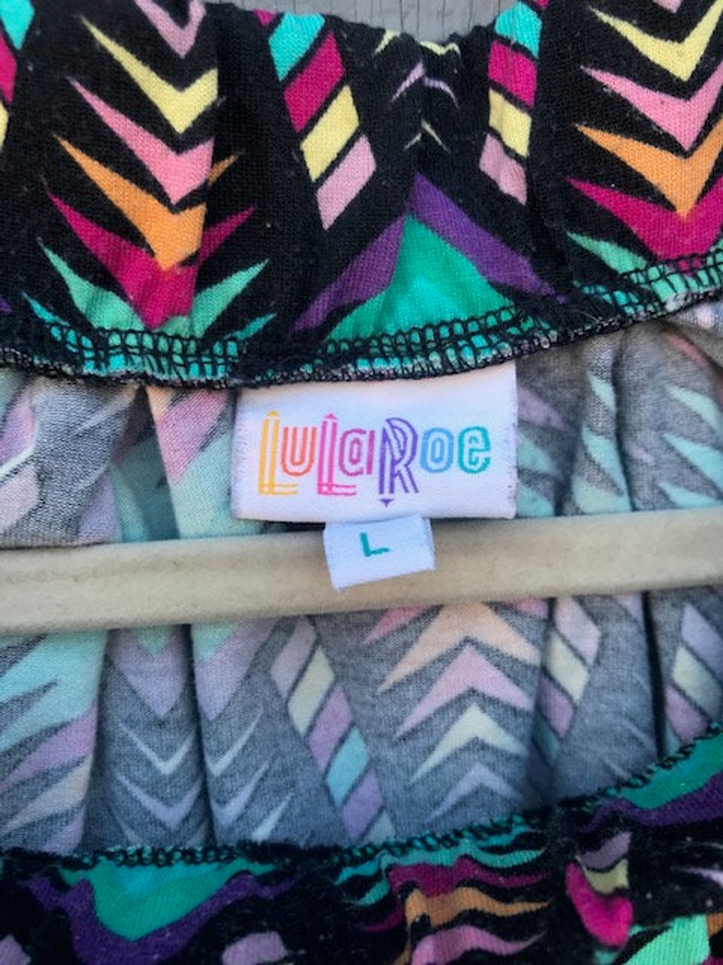 90s LulaRoe Diamond Print Skirt Rainbow Colorful 90s Vintage Unique Abstract