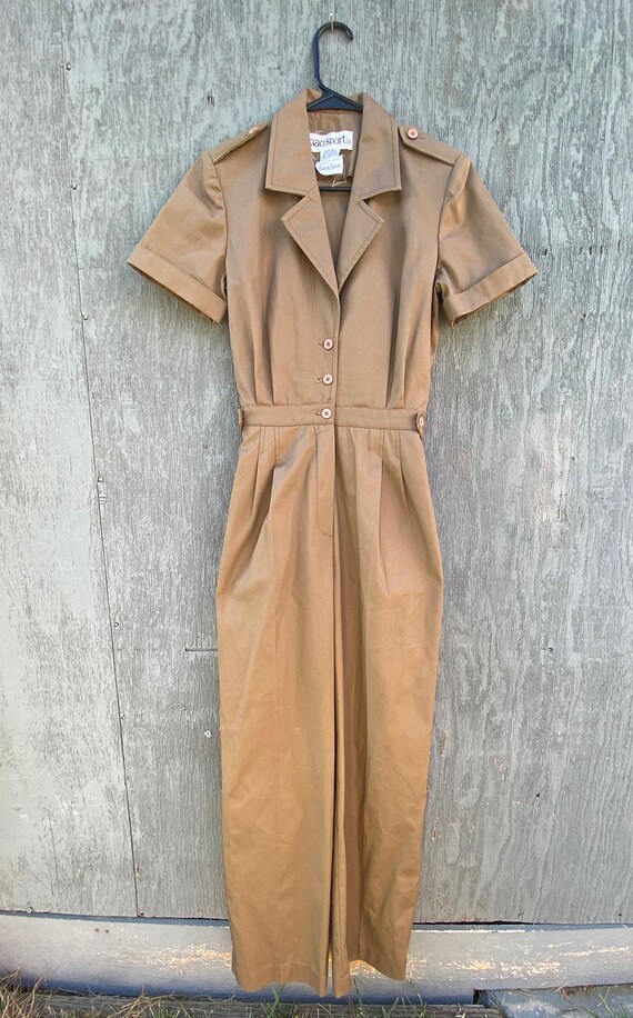 70s Neiman-marcus Tan Pantsuit Vintage Sexy Old School | Etsy