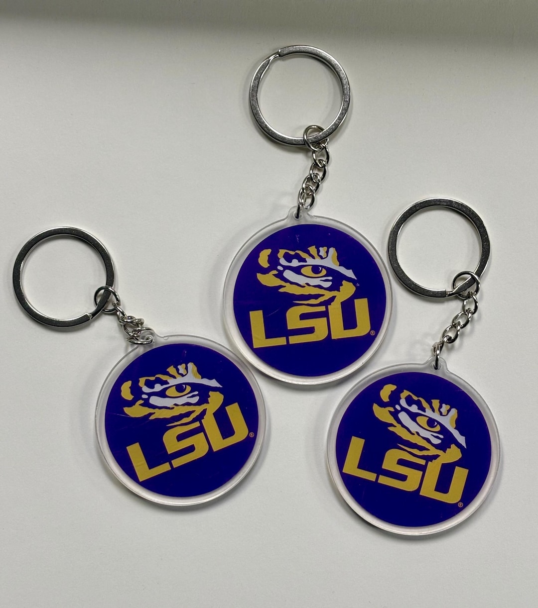 LSU Tigers Keychain - 3 per Order! - Etsy